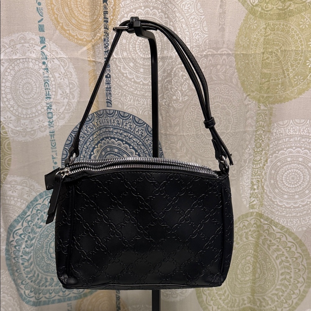 Nine West Black Embossed Shoulder Bag - Picture 2 of 5